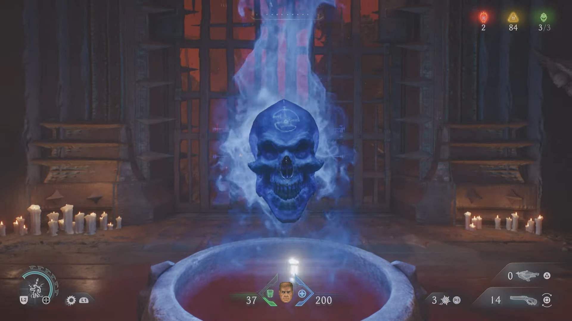 Blue Skull will give you access inside the Lower Keep in the Reckoning mission (Image via Sportskeeda Gaming/Bethesda Softworks)